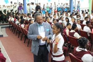  Vice Chancellor Griffith engaging secondary school students 