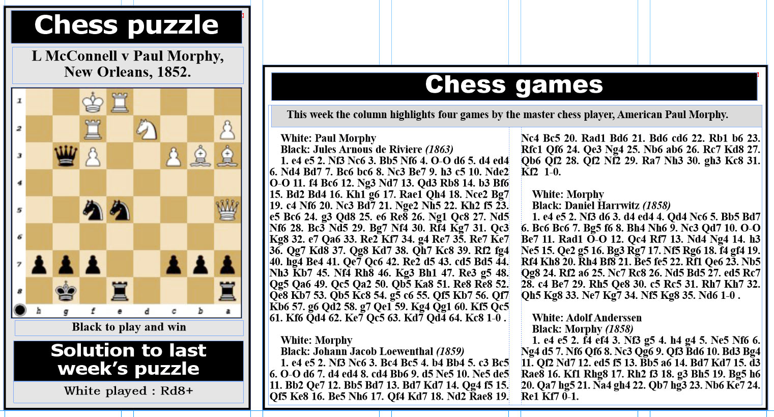 The chess games of Paul Morphy