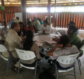 One of the groups discussing the current and future National Forest Policy and National Forest Policy Statement on Wednesday at the Umana Yana 
