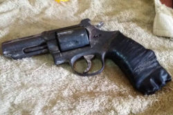 The revolver (Police photo)