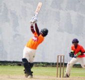 DCC opener Sachin Singh during his innings of 49 not out yesterday against GYO.