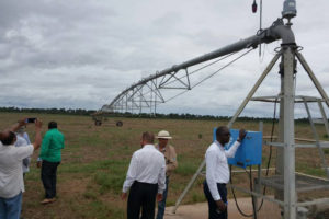 Guyana delegation visiting a Pivot Irrigation System display