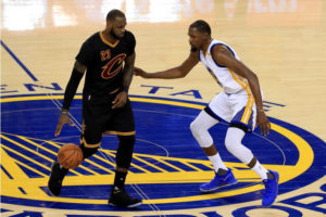 Cleveland Cavaliers’ LeBron James will be looking to win tonight’s battle against Kevin Durant’s Golden State Warriors to haul his team back into contention in the best of seven Finals.