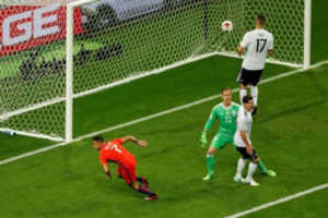 Germany v Chile - Kazan Arena, Kazan. Chile’s Alexis Sanchez celebrates scoring their first goal (REUTERS/John Sibley)