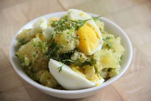 Warm Potato Salad with Mustard, Herbs and Boiled Eggs (Photo by Cynthia Nelson)