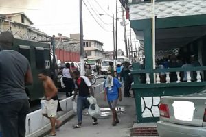 Prisoners in civvies being transferred to Lusignan on July 9
