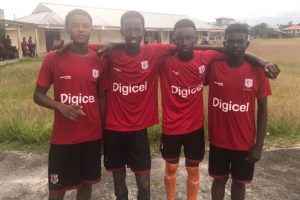 ‘Feared Foursome’-Christianburg/Wismar scorers from left to right-Omar Brewley, Jehu Regis, Andre Mayers and Kevin Dare
