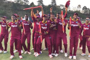 West Indies Under-19s celebrate their recent series win over South Africa in Durban