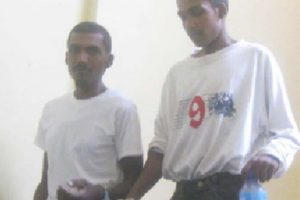 Ramnarine Jagmohan (left) with his late brother Neshan Jagmohan