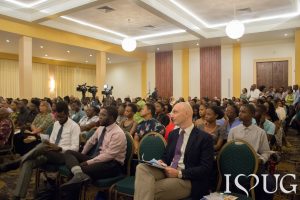  A section of the audience at the University of Guyana’s Turkeyen and Tain Talks on ‘Youth, Crime and Violence.’ (University of Guyana photo)