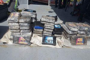 The suspected cocaine found aboard the vessel (CANU photo)