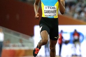 Bahamian Steve Gardiner … grabbed silver in the men’s 400 metres.

