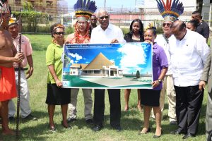 An artist’s rendering of the proposed National Toshaos Council’s Secretariat to be housed at the Sophia Exhibition Centre. (Keno George photo)