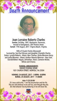 Joan Lorraine Roberts Charles