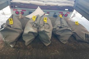 The five leather bags which contained the cocaine. (PHOTO: Jamaica Constabulary Force)
