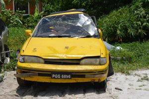 The car that was driven by Feroze Khan at the time of the fatal collision

