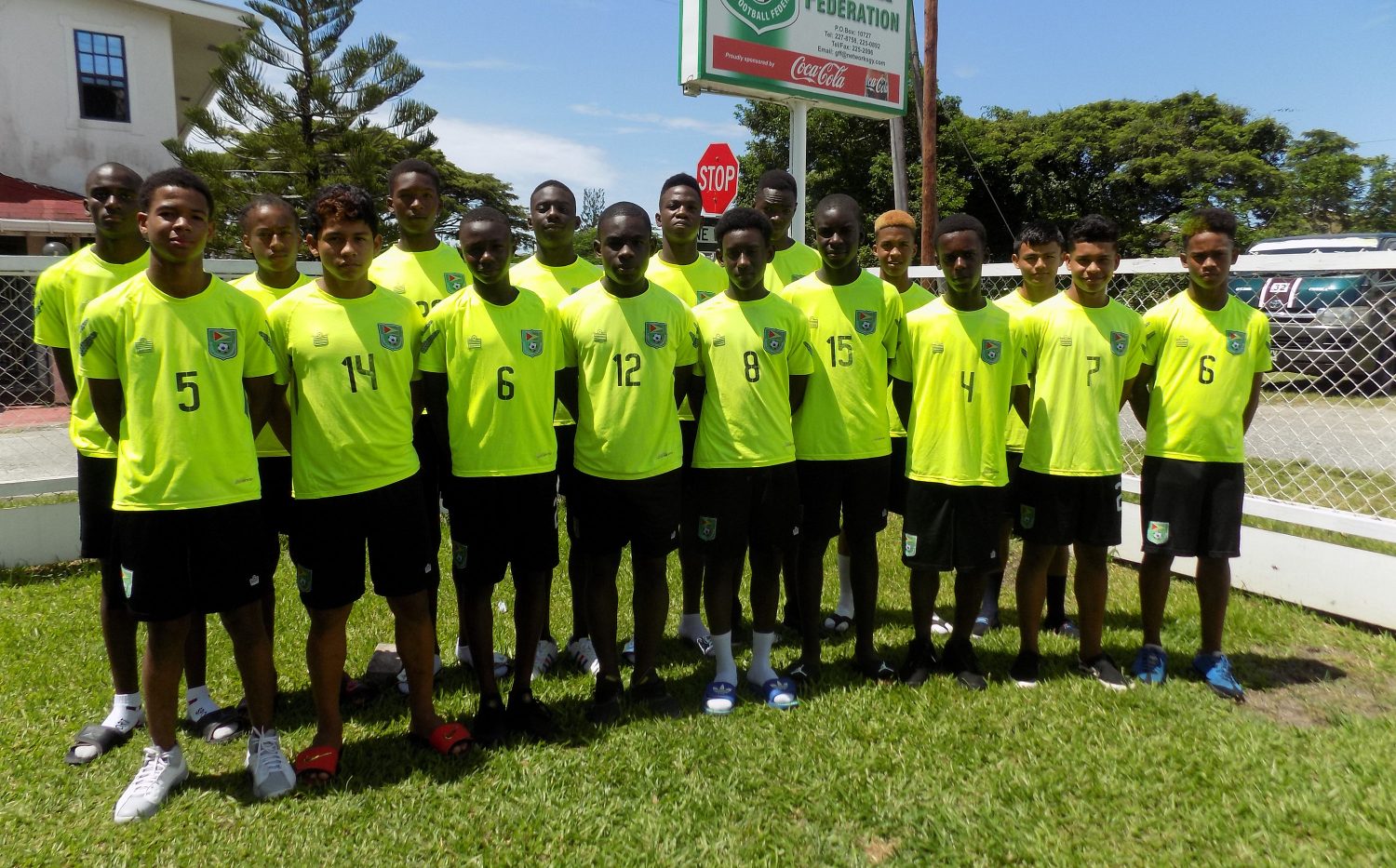 The Members of the Guyana U15 Boys National Team
