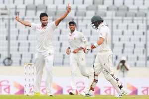 Shakib Al Hasan was the hero for Bangladesh with a 10-wicket match haul and a first innings score of 84.