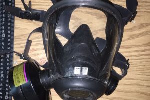 A gas mask Uree Varswyk also had in his possession. 