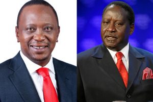 President Uhuru Kenyatta (left) and Raila Odinga 