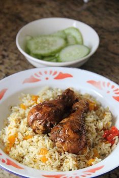  Pumpkin Rice with Baked Chicken (Photo by Cynthia Nelson)
