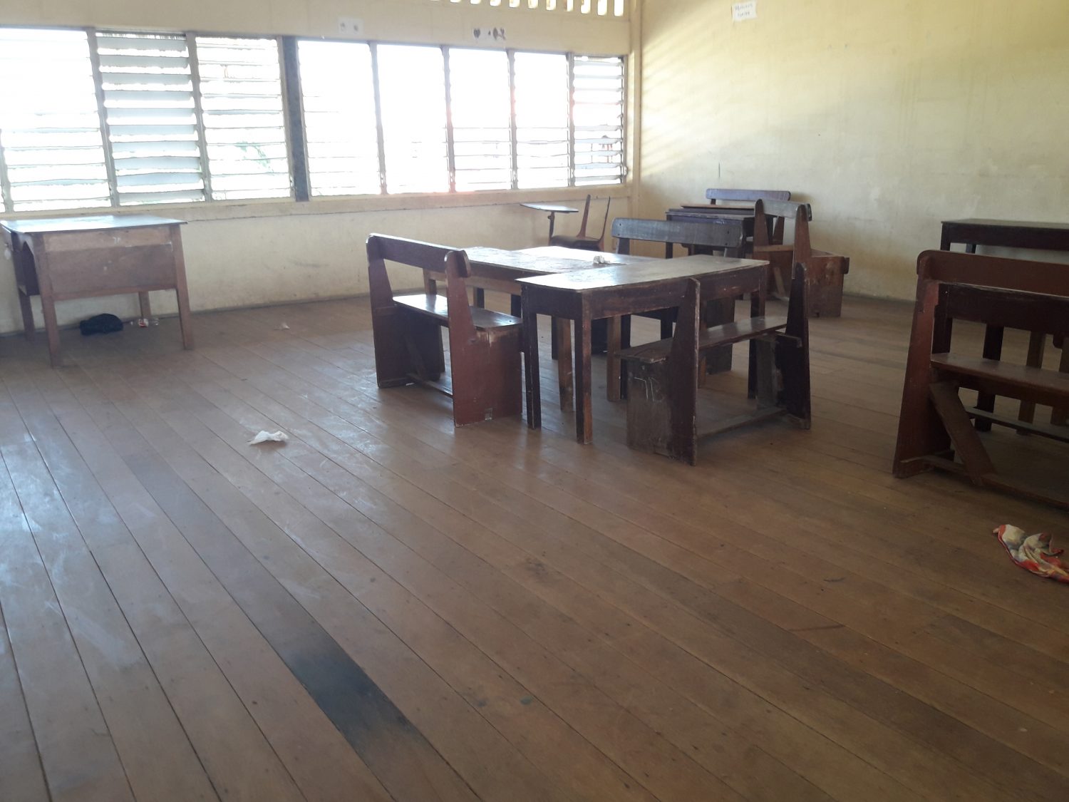 An abandoned classroom