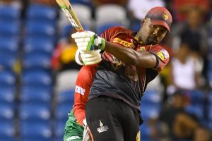 Darren Bravo struck a breezy 43, for the Trinbago Knight Riders vs the Guyana Amazon Warriors in the 2nd CPL Qualifier in Trinidad last evening (Photo by Randy Brooks - CPL T20 via Getty Images)