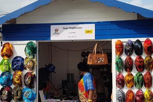 Some of the creations of Guyanese craftsman at the Grand Market, Carifesta XIII in Barbados ( Photo courtesy  carifestabarbadoswebsite)