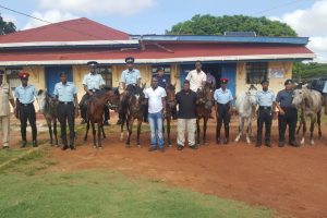 The ranks who participated in the training courses with some of the horses at Lethem.