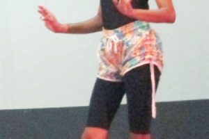 Rebena Sugrim during rehearsing for a past staging of Deaf in Drama.