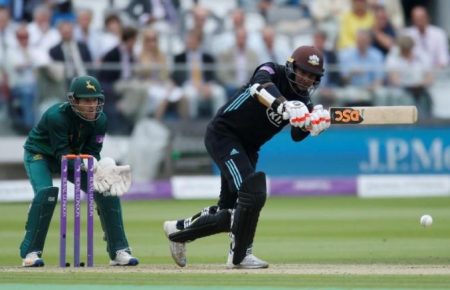 Kumar Sangakkara batting for Surrey vs Nottinghamshire in the  Royal London One-Day Cup Final, July 1, 2017  (Action Images/Paul Childs)
