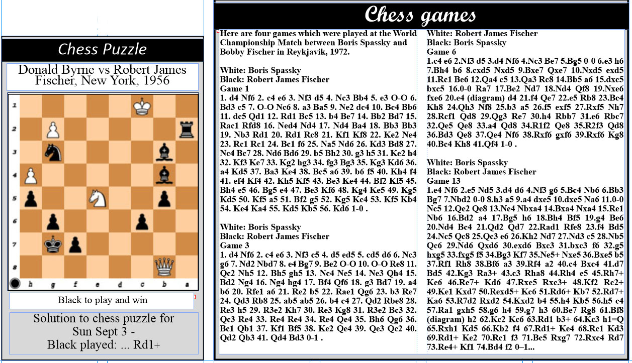 A look back at the Fischer, Spassky championship match - Stabroek News