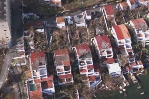 This screen grab taken from video by the Dutch Ministry of Defence shows destruction on St. Martin. Dutch Ministry of Defence