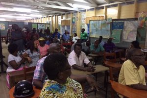 Residents at the meeting held by the NDC yesterday. 