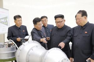 North Korean leader Kim Jong Un provides guidance on a nuclear weapons program in this undated photo released by North Korea's Korean Central News Agency (KCNA) in Pyongyang September 3, 2017. KCNA via REUTERS
