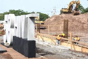 Construction work at the site