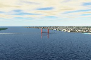An artist’s impression of the new bridge (Sourced from Ministry of Public Infrastructure)
