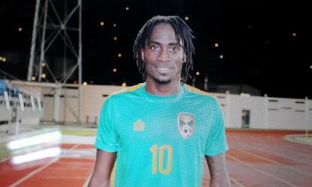 Grenada scorer Saydrel Lewis