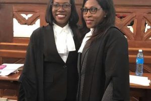 Shakisa Harvey (left) and her mother Justice Simone Morris-Ramlall