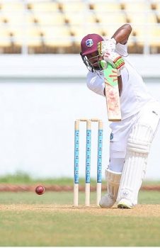 Middle order batsman Sunil Ambris … led West Indies A fight with a top score of 41. (Photo courtesy CWI Media)
