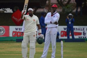 Hamilton Masakadza scored his fifth test century and second against the West Indies yesterday.
