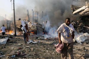 The scene of the blast (Reuters photo)