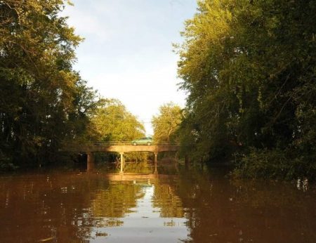 The New Cut Channel in Woodland near the site of the crash.