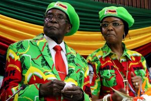 Zimbabwean President Robert Mugabe and his wife Grace attend a meeting of his ruling ZANU PF party's youth league in Harare, Zimbabwe, October 7, 2017. REUTERS/Philimon Bulawayo