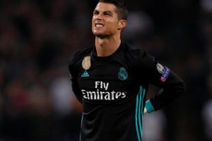  Tottenham Hotspur vs Real Madrid, Wembley Stadium, London, November 1, 2017 Real Madrid’s Cristiano Ronaldo reacts (Reuters/John Sibley)