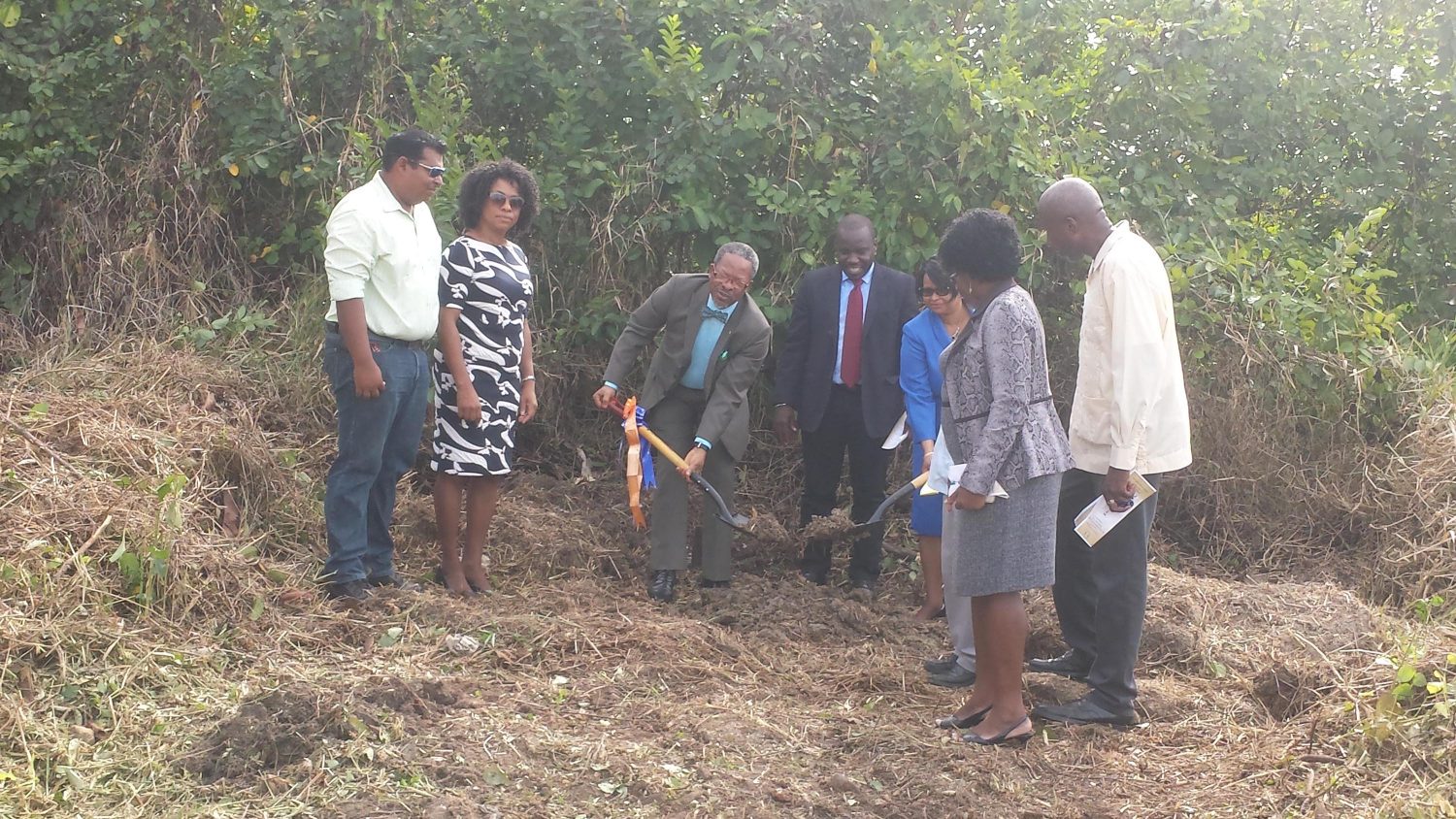 The turning of the sod on the site for the construction of the new Food and Drug Analyst Department complex
