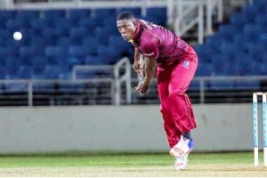  Fast bowler Sheldon Cottrell … his four-wicket haul helped undermine Sri Lanka A. (file photo)