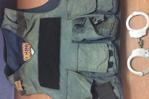The bullet-proof vest (Police photo)