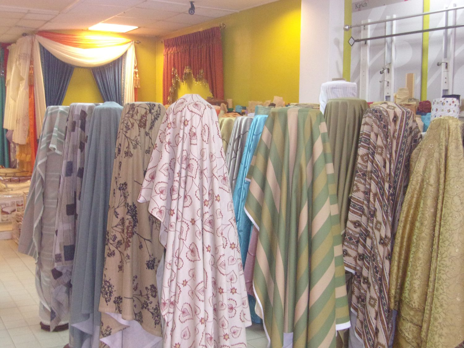  Curtain material on sale (Stabroek News’ file photo)

