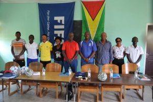 The new EBFA Executive Committee from right, Wayne Francois, Dawn Joseph, Noel Harry, Franklin Wilson, Kevin Anthony, Abigale Scott, Devnon Winter, Orein Angoy and Owan Wills.  
